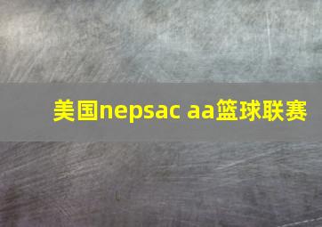 美国nepsac aa篮球联赛